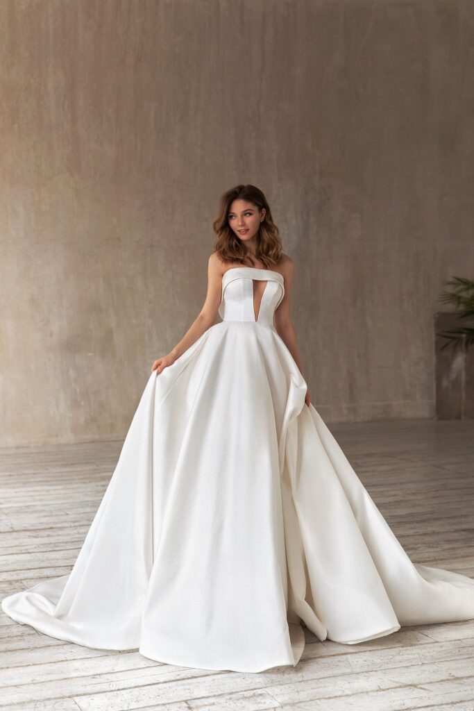 ★IVANA helsinki★ Clara flare dress Buttons wedding dress «Etolie» | WONA