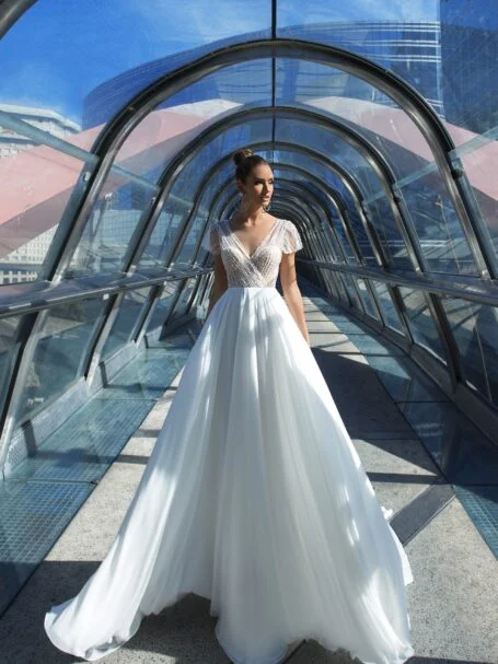 Chiffon wedding dress - exclusive and beautiful | WONÁ Bridal NYC