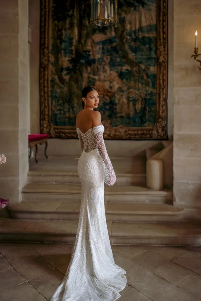 navy blue dress for baby girl Backless Wedding Dress | Low Back Wedding Dresses main image 1