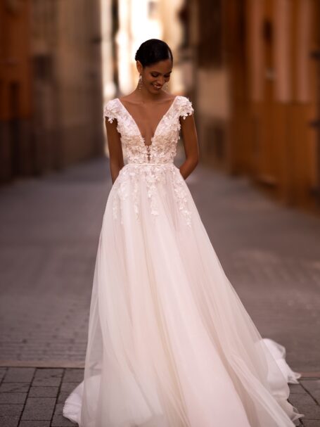 Cap sleeve wedding dress on sale