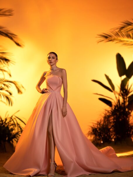 ワンピース yilon Luxury balloon dress Floor length evening dress «22138» | WONA