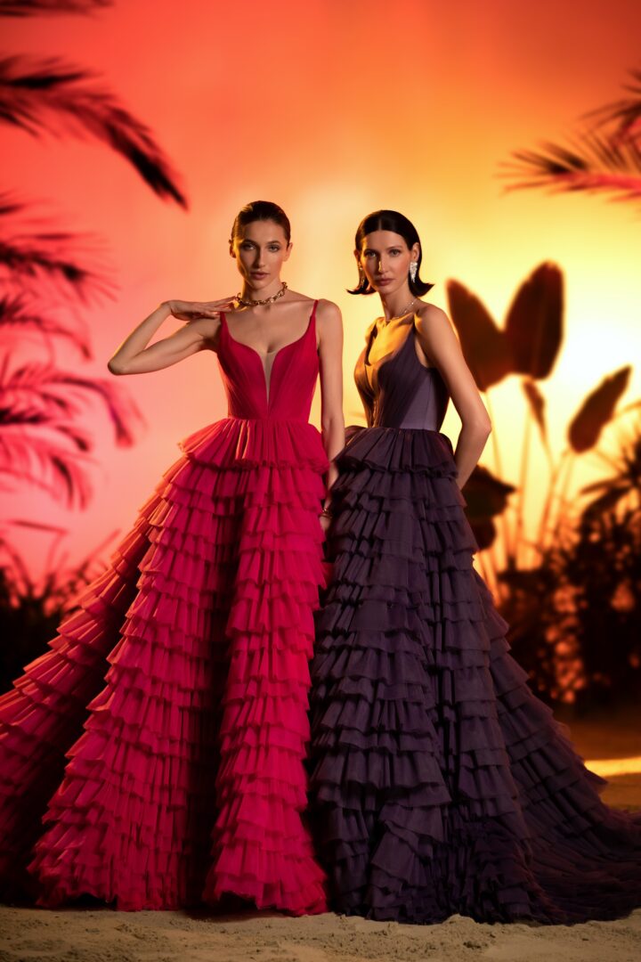 ワンピース yilon luxury balloon dress Puff Sleeve Sleeveless Ball Gown by LizLuo Quince 26086
